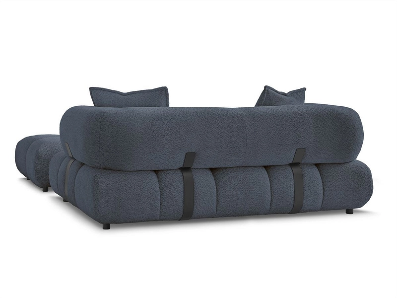 Canapé 2 places avec pouf BOBOCHIC ALYA