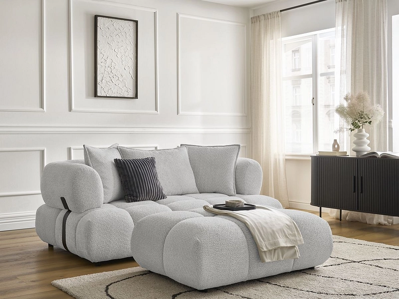 Canapé 2 places avec pouf BOBOCHIC ALYA Canapé 2 places avec pouf BOBOCHIC ALYA