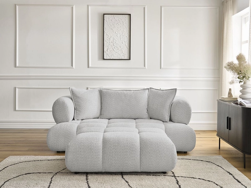 Canapé 2 places avec pouf BOBOCHIC ALYA Canapé 2 places avec pouf BOBOCHIC ALYA