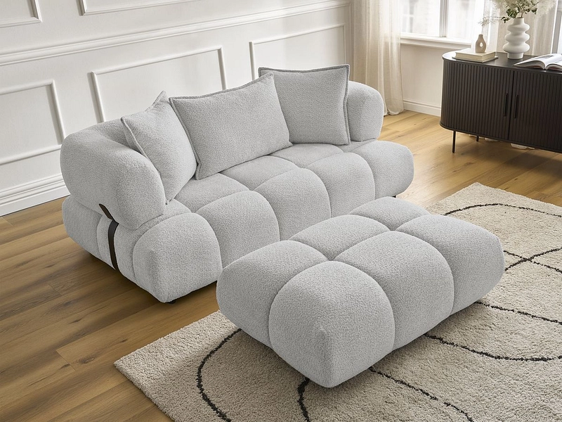 Canapé 2 places avec pouf BOBOCHIC ALYA Canapé 2 places avec pouf BOBOCHIC ALYA