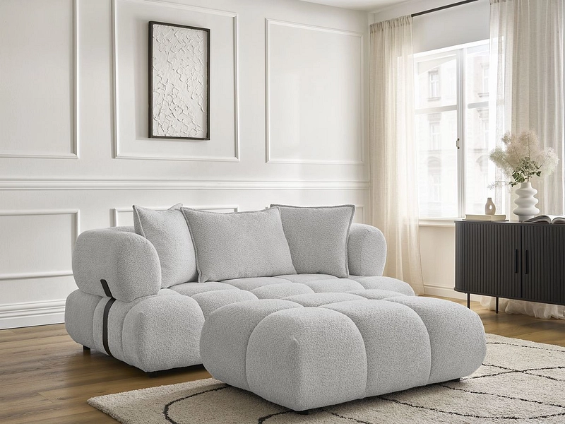 Canapé 2 places avec pouf BOBOCHIC ALYA Canapé 2 places avec pouf BOBOCHIC ALYA