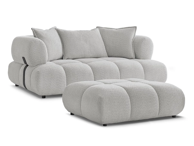 Canapé 2 places avec pouf BOBOCHIC ALYA Canapé 2 places avec pouf BOBOCHIC ALYA