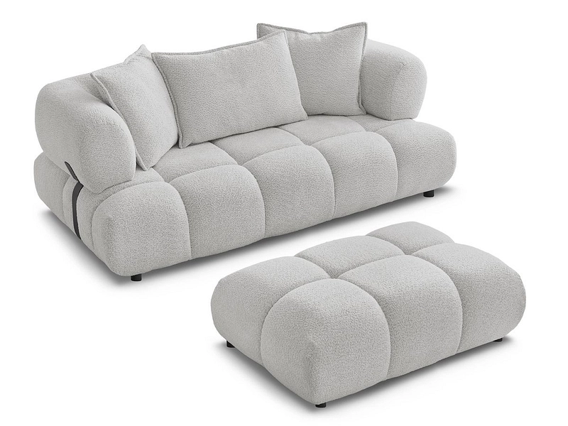 Canapé 2 places avec pouf BOBOCHIC ALYA Canapé 2 places avec pouf BOBOCHIC ALYA