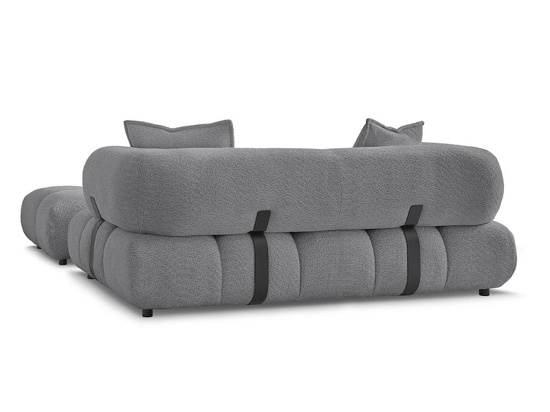 Canapé 2 places avec pouf BOBOCHIC ALYA