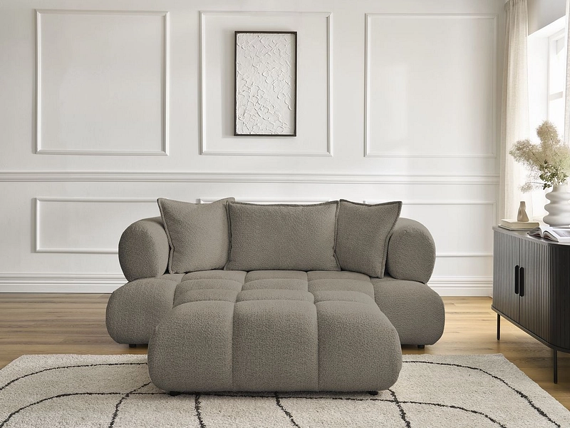 Canapé 2 places avec pouf BOBOCHIC ALYA Canapé 2 places avec pouf BOBOCHIC ALYA