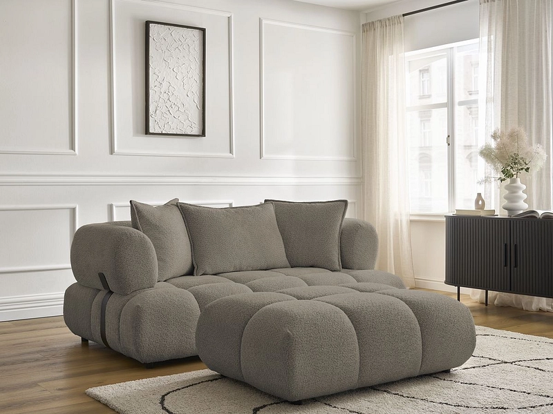 Canapé 2 places avec pouf BOBOCHIC ALYA Canapé 2 places avec pouf BOBOCHIC ALYA