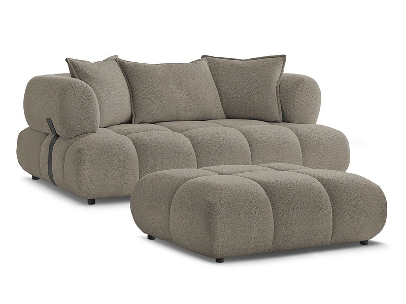 Canapé 2 places avec pouf BOBOCHIC ALYA Canapé 2 places avec pouf BOBOCHIC ALYA