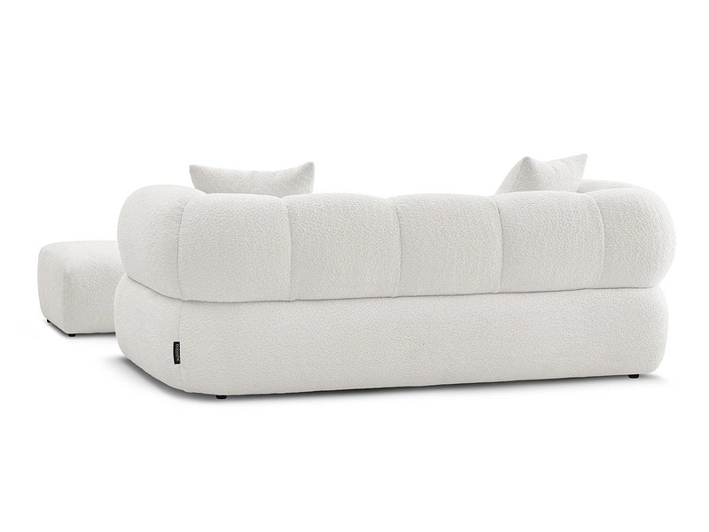 Canapé 2 places avec pouf BOBOCHIC ALYA