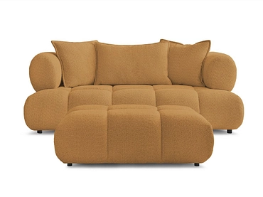 Canapé 2 places avec pouf BOBOCHIC ALYA