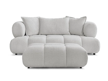 Canapé 2 places avec pouf BOBOCHIC ALYA