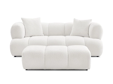 Canapé 2 places avec pouf BOBOCHIC ALYA