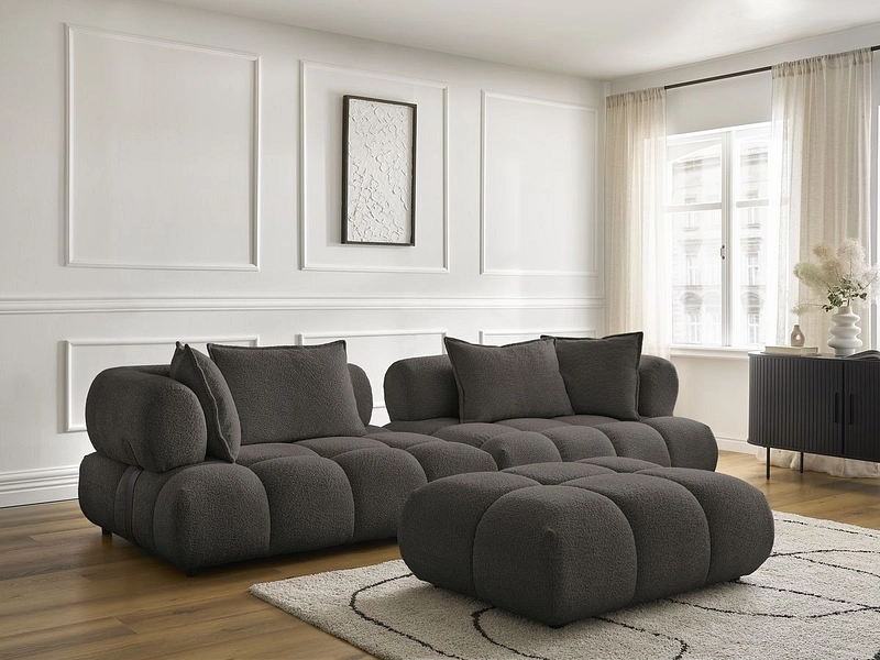 Divano con pouf BOBOCHIC ALYA Divano con pouf BOBOCHIC ALYA