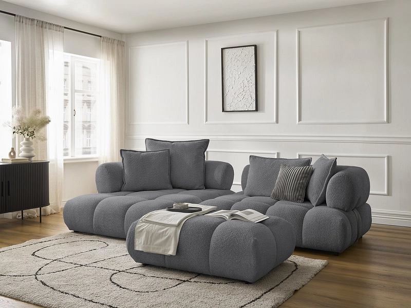 Ecksofa mit Hocker BOBOCHIC ALYA