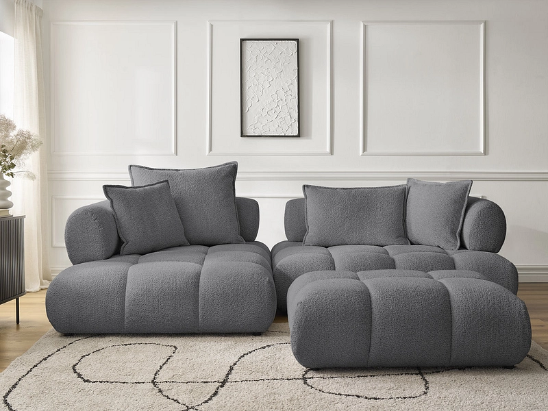 Ecksofa mit Hocker BOBOCHIC ALYA