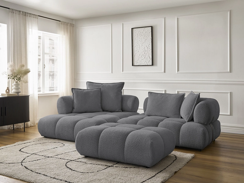 Ecksofa mit Hocker BOBOCHIC ALYA