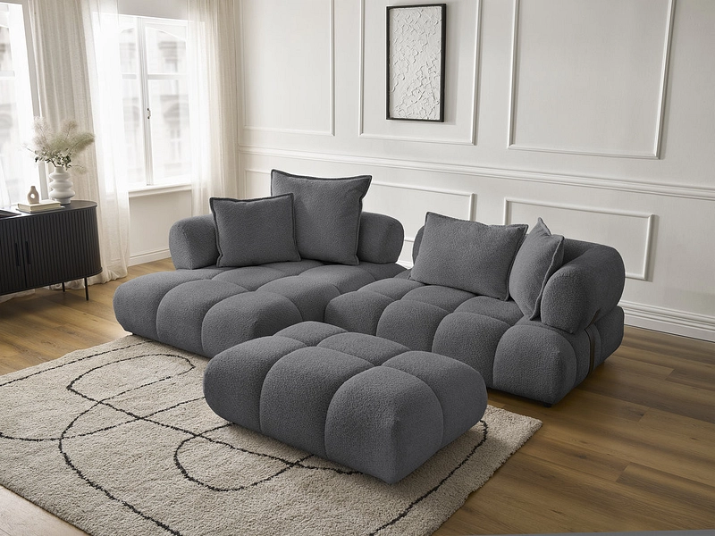 Ecksofa mit Hocker BOBOCHIC ALYA