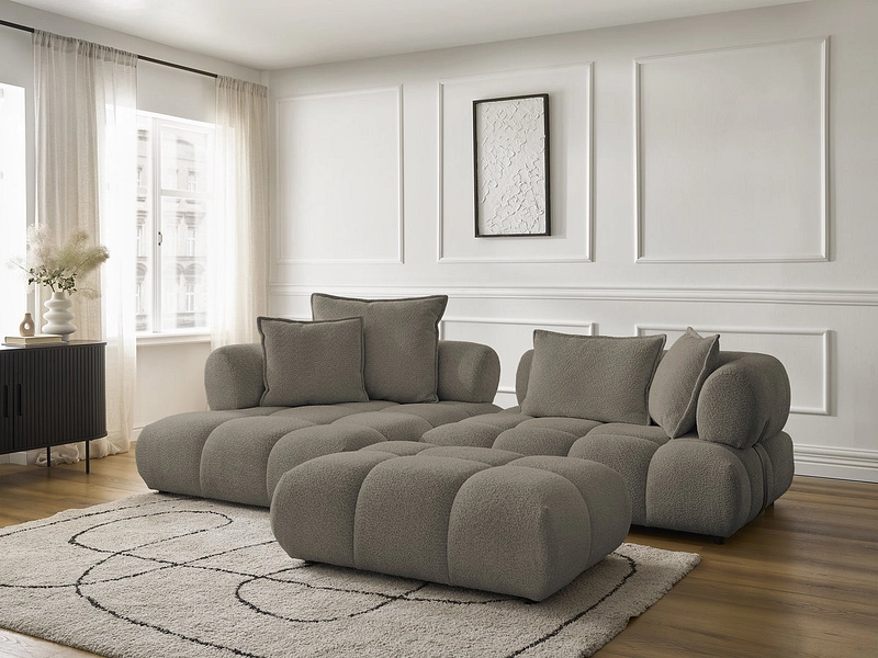 Ecksofa mit Hocker BOBOCHIC ALYA
