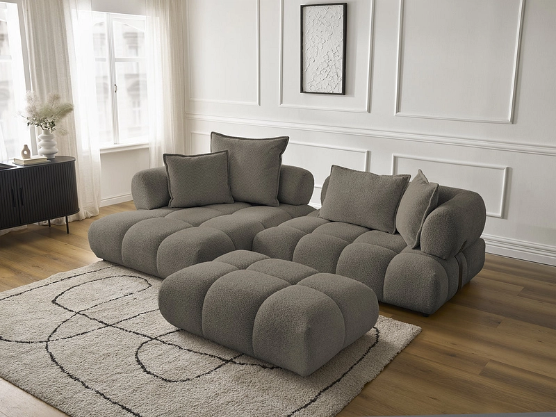Ecksofa mit Hocker BOBOCHIC ALYA