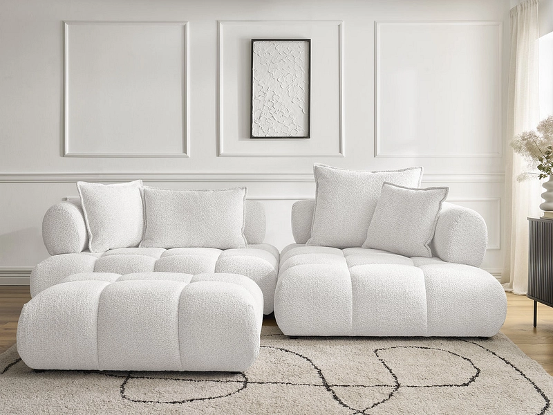 Ecksofa mit Hocker BOBOCHIC ALYA Ecksofa mit Hocker BOBOCHIC ALYA