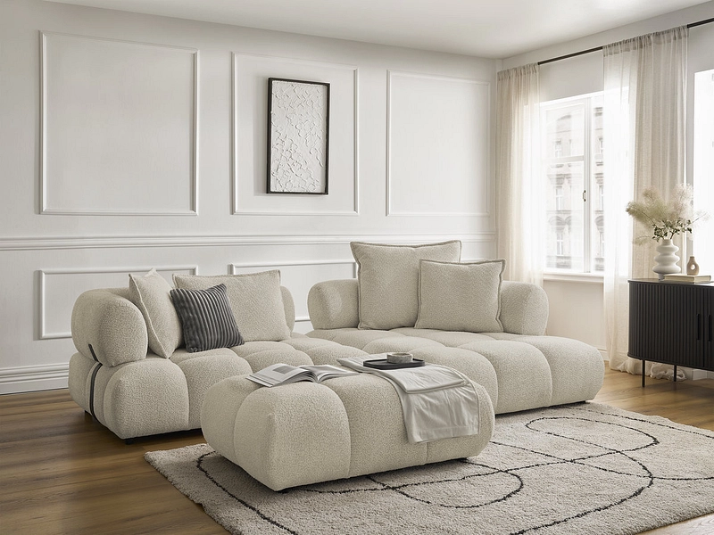 Ecksofa mit Hocker BOBOCHIC ALYA