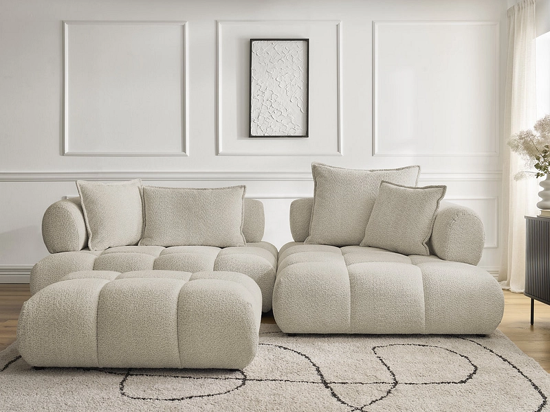 Ecksofa mit Hocker BOBOCHIC ALYA