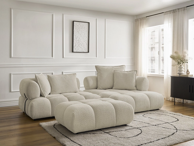 Ecksofa mit Hocker BOBOCHIC ALYA