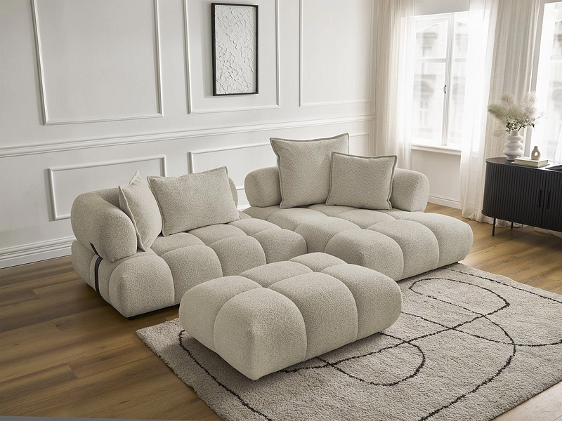 Ecksofa mit Hocker BOBOCHIC ALYA