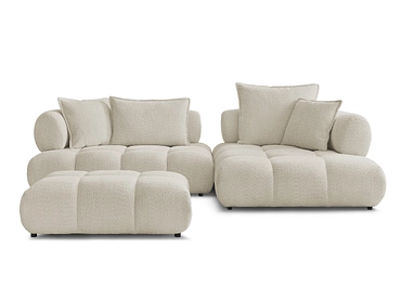 Ecksofa mit Hocker BOBOCHIC ALYA