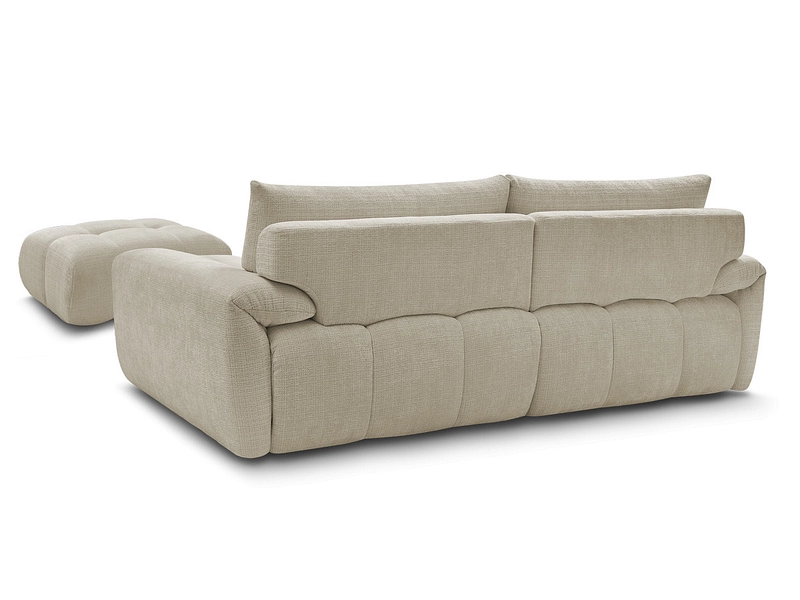 Canapé 3 places avec pouf BOBOCHIC IVANE Canapé 3 places avec pouf BOBOCHIC IVANE