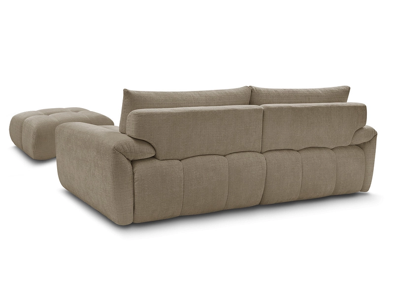 Canapé 3 places avec pouf BOBOCHIC IVANE