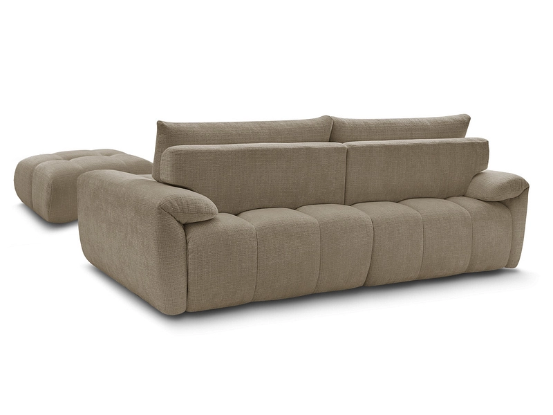 Canapé 3 places avec pouf BOBOCHIC IVANE