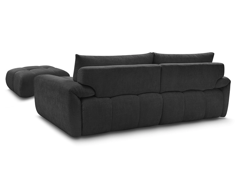 Canapé 3 places avec pouf BOBOCHIC IVANE