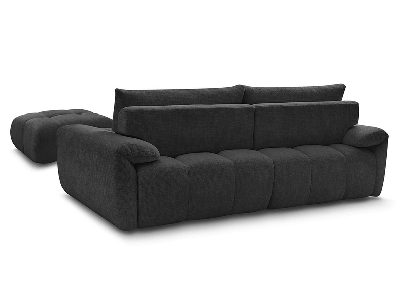 Canapé 3 places avec pouf BOBOCHIC IVANE