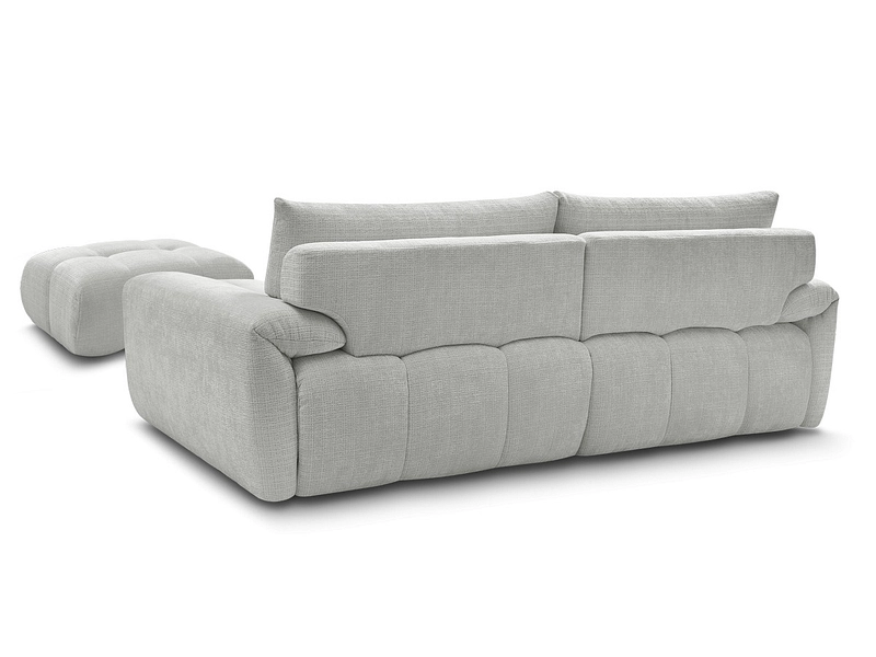 Canapé 3 places avec pouf BOBOCHIC IVANE