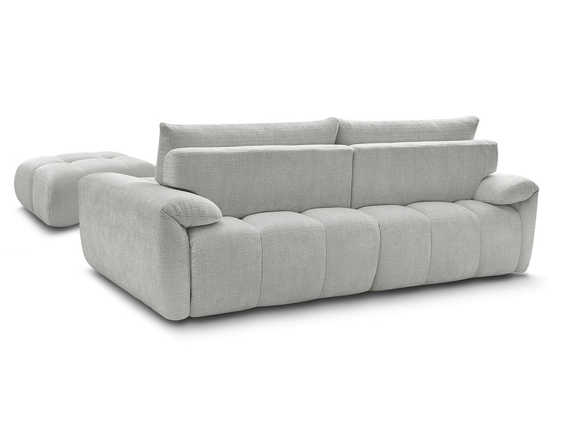 Canapé 3 places avec pouf BOBOCHIC IVANE
