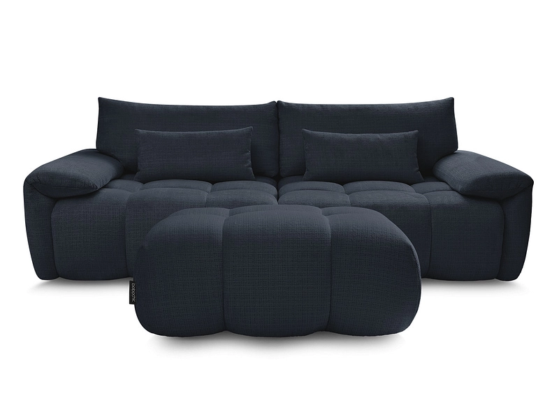 Canapé 3 places avec pouf BOBOCHIC IVANE Canapé 3 places avec pouf BOBOCHIC IVANE