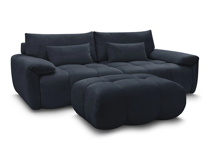 Canapé 3 places avec pouf BOBOCHIC IVANE Canapé 3 places avec pouf BOBOCHIC IVANE