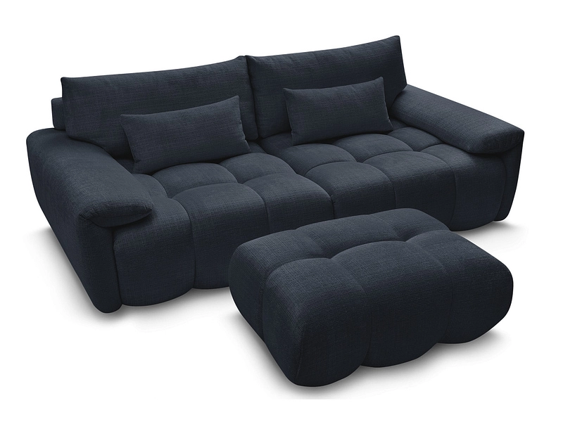 Canapé 3 places avec pouf BOBOCHIC IVANE Canapé 3 places avec pouf BOBOCHIC IVANE