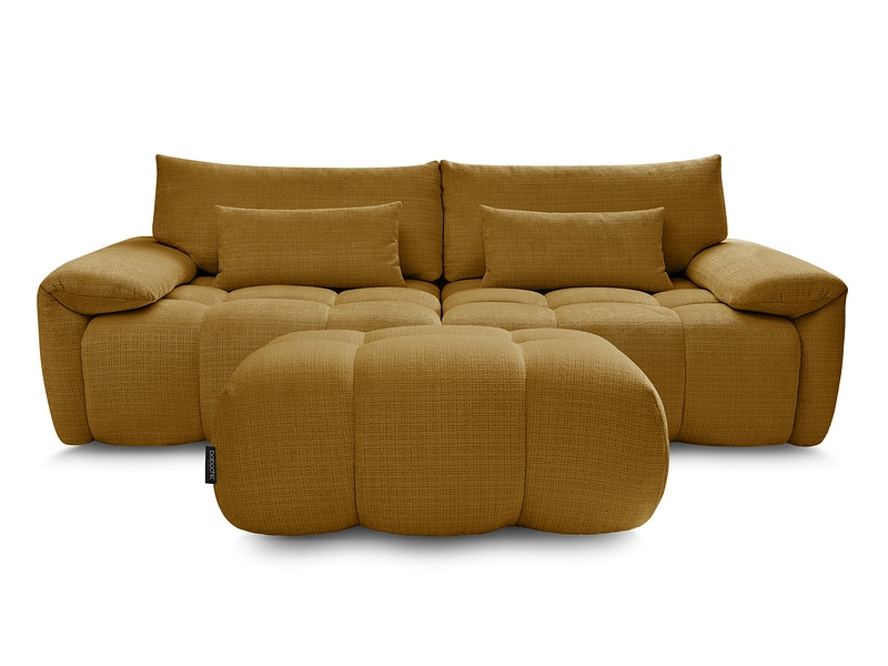 Canapé 3 places avec pouf BOBOCHIC IVANE Canapé 3 places avec pouf BOBOCHIC IVANE