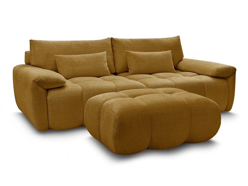 Canapé 3 places avec pouf BOBOCHIC IVANE Canapé 3 places avec pouf BOBOCHIC IVANE