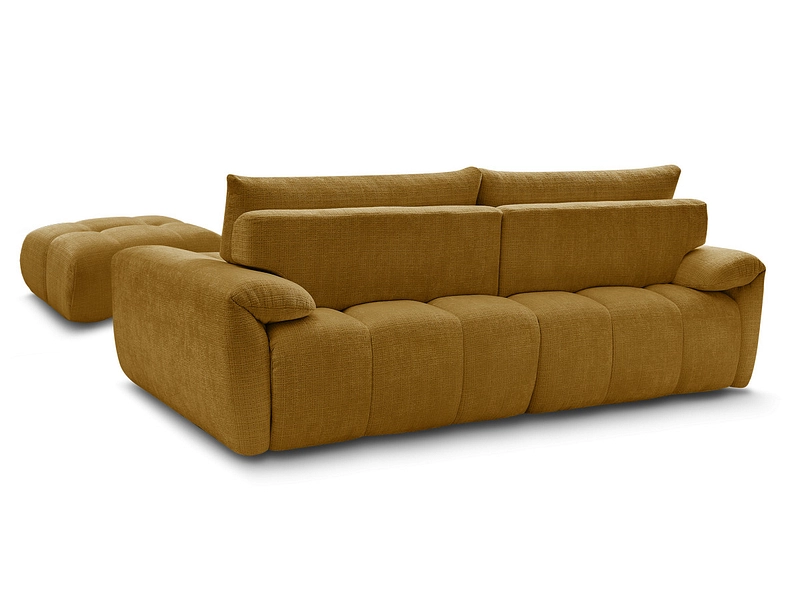 Canapé 3 places avec pouf BOBOCHIC IVANE Canapé 3 places avec pouf BOBOCHIC IVANE