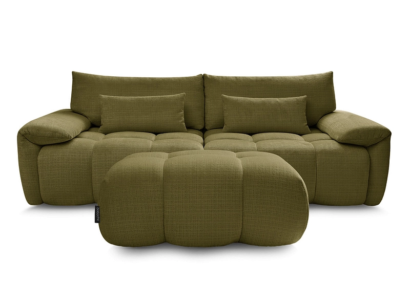 Canapé 3 places avec pouf BOBOCHIC IVANE Canapé 3 places avec pouf BOBOCHIC IVANE