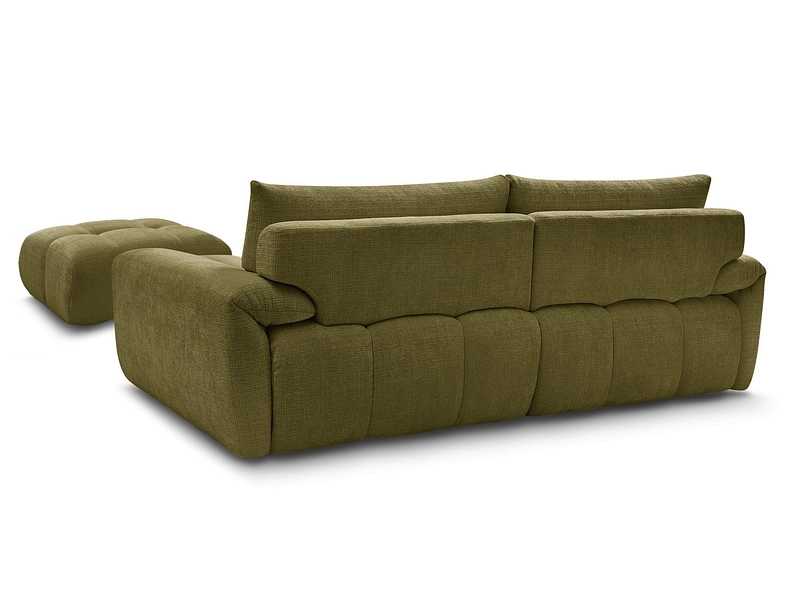 Canapé 3 places avec pouf BOBOCHIC IVANE Canapé 3 places avec pouf BOBOCHIC IVANE