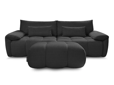 Canapé 3 places avec pouf BOBOCHIC IVANE