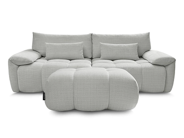 Canapé 3 places avec pouf BOBOCHIC IVANE