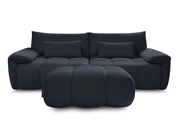 Canapé 3 places avec pouf BOBOCHIC IVANE