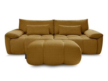 Canapé 3 places avec pouf BOBOCHIC IVANE