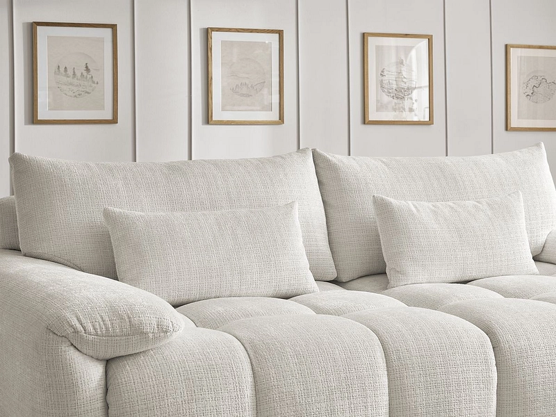 Canapé 3 places avec pouf BOBOCHIC IVANE Canapé 3 places avec pouf BOBOCHIC IVANE