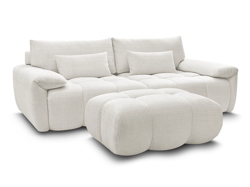 Canapé 3 places avec pouf BOBOCHIC IVANE Canapé 3 places avec pouf BOBOCHIC IVANE