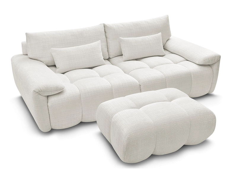 Canapé 3 places avec pouf BOBOCHIC IVANE Canapé 3 places avec pouf BOBOCHIC IVANE